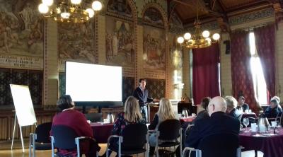 On-site public speaking class at Bubble Projects