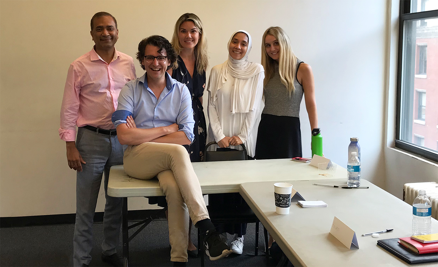 Interactive session for speaking in front of a group