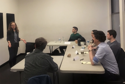 Public speaking training with attendees