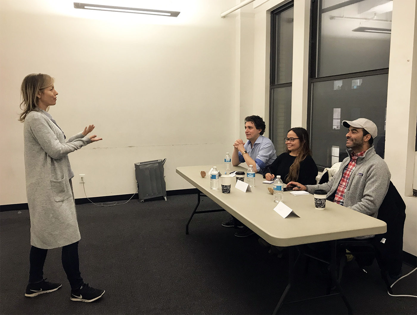 Group public speaking class session