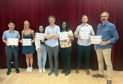 Herman Otten teaching his public speaking training session