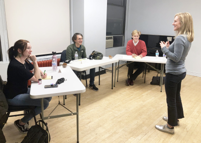 Public speaking session in person training