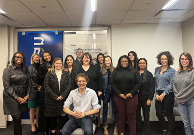 Team presentation coaching session at Skanska