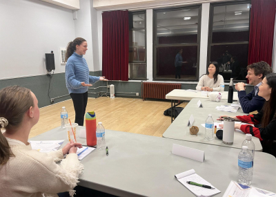 New York public speaking session