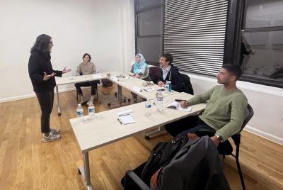 Public speaking workshop practice