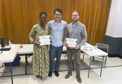 Live public speaking workshop session