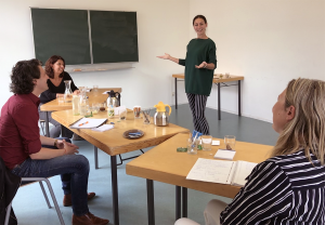 In person interactive public speaking workshop