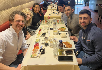 Lunch during the public speaking class