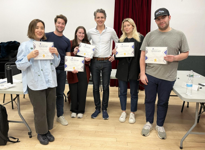 Public speaking session interactive training