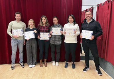 Public speaking training with coaching