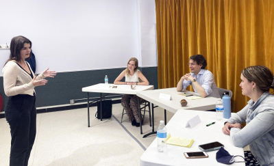 Public speaking session group training