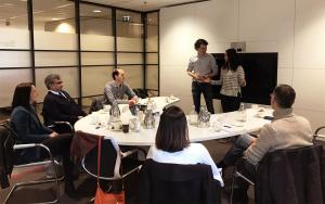 Herman Otten teaching public speaking to  NN Group