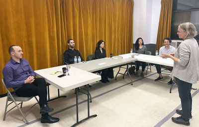 Training session for presentation confidence