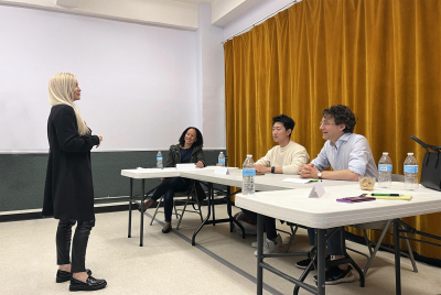 Live training for public speaking skills