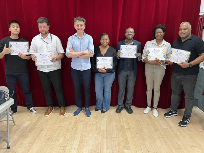 Public speaking training with practice