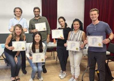 A happy group of attendees at the end of Herman's public speaking class.