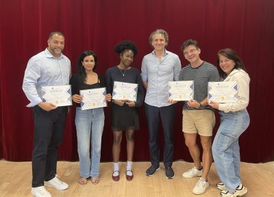 This photo is taken at the end of the public speaking class.