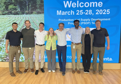 Herman teaching the Syngenta team during her one week event in NC