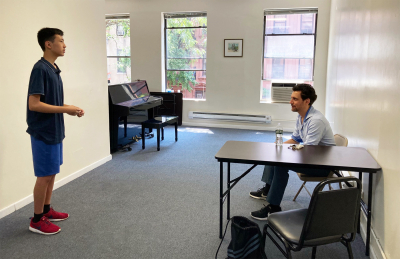 In-person private public speaking lesson NYC